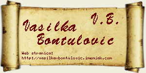 Vasilka Bontulović vizit kartica